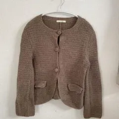 SPICK and SPAN ブラウンニットカーディガン