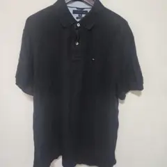 トミーヒルフィガー 黒 ポロシャツ XL ビッグサイズ BIG SIZE