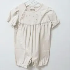 【新品タグ付】ツーウェイ　カバーオール　サイズ80 オフホワイト　刺繍　星　月