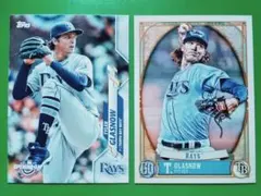 Tyler Glasnow 2020 & 2021 topps card 2枚組
