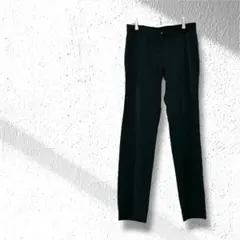 ブラック スラックス ボタン付き スタイリッシュ シンプル