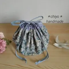 まあるく広がる＊巾着ポーチ＊