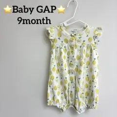 ⭐️Baby GAP⭐️レモン柄フリル袖ロンパース 9month