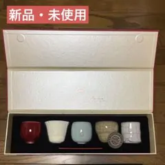 【新品・未使用】五大名窯 中国茶器 湯呑み 茶杯 5個セット 箱入り