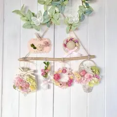 313ドライフラワー ガーランドꕤ︎︎華やかꕤ︎︎カラフルꕤ︎︎流木ꕤ︎︎母の日ꕤ︎︎·͜· ︎︎