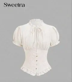 Shein Sweetra ヴィンテージ風テクスチャー 半袖シャツ