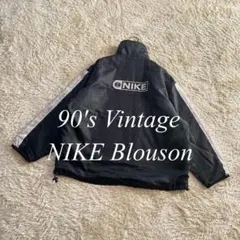90's ヴィンテージ ナイロンブルゾン 中綿 刺繍ロゴワッペン 銀タグ