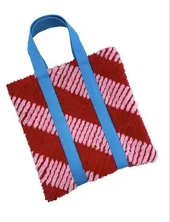 ハンドメイド⭐︎スラッシュキルト ストライプ 小さめトートバッグ お 
