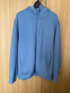 ユニクロ ストレッチドライスウェットフルジップパーカ（XL・ブルー）