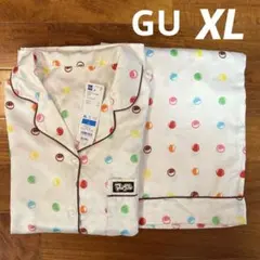 No.4783 GU ジーユー サテン パジャマ マーブル チョコ XL