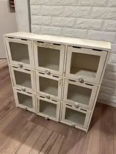 一点物】作家オーダーメイド 卓上キャビネット シャビーシック 木製