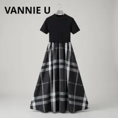 VANNIE U チェック柄ドッキングワンピース