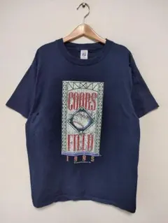 90s USA古着 MLB クアーズフィールド シングルステッチ Tシャツ