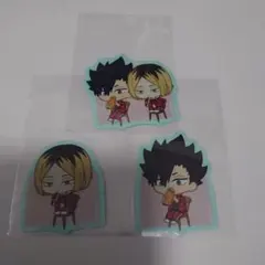 音駒　黒尾鉄朗　孤爪研磨　ステッカー　　AMNIBUS　ハイキュー