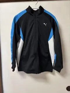 PUMA ジップアップジャケット 黒/青/白