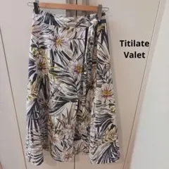 Titilate Valet 花柄フレアロングスカート