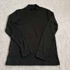 ユニクロ　リブハイネックT（長袖）グリーン