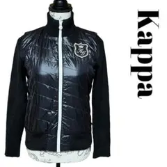 kappa ゴルフウェア　パーカー　トレーナー　防寒　黒　ニット　異素材　長袖