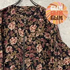 レアUS古着◆総柄シャツジャケット ブルゾン メンズM