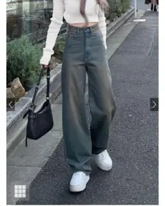 ワイドデニムパンツ[qu68]