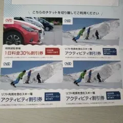 スキー場割引券 駐車場割引券 日本駐車場開発 株主優待