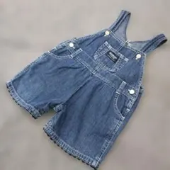 k1142 OshKosh B'gosh【80】デニムオーバーオール ショート丈
