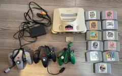 【希少ゴールド】ニンテンドー64 本体セット ＋ 人気ソフト11本 まとめ売り