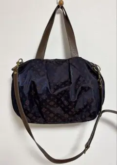 【美品】ラシット 2way ショルダーバッグ　ネイビー　斜めがけ　日本製 ラシット russet 2WAYミニショルダー(Z－001－OUT) （Black/Navy