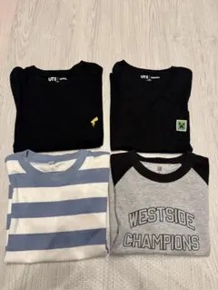 ユニクロ 130cm 半袖Tシャツ4枚セットポケモンTシャツ有り