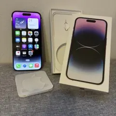 【箱付き】Apple iPhone 14 Pro 128GB ディープパープル