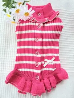 SALE♡KALINA ニットワンピース ピンク ボーダーXXSのサムネイル
