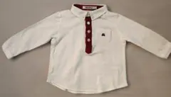 ファミリア　長袖ポロシャツ　ホワイト　サイズ90cm