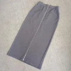 【GU】フロントジップナローロングスカート