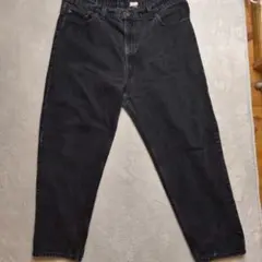 USA製 Levi's 550 ブラックデニム W42L30 バギー テーパード