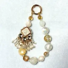 ビーズ ストラップ バックチャーム ハンドメイド