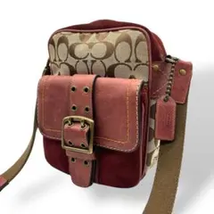 良品 764 コーチ ソーホー ショルダーバッグ フラップ シグネチャー