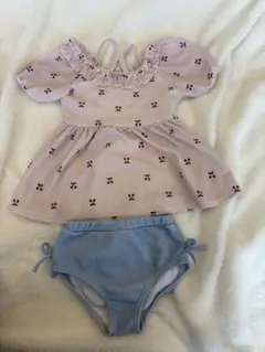 フリル付き花柄水着セット 110サイズ