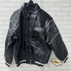 値下げ アヴィレックス AVIREX レザー 革 スタジャン バーシティ JK