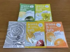 匿名配送】5セット　入浴剤　オレンジ　マンゴー　マスカット　ライム　薔薇　ローズのサムネイル