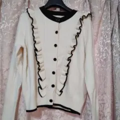 グレイル　GRL　長袖　カーディガン　ニット　セーター　フリルセーター