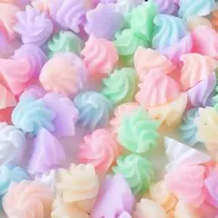 【20個セット】ホイップクリーム風パーツ アイス・デコ素材