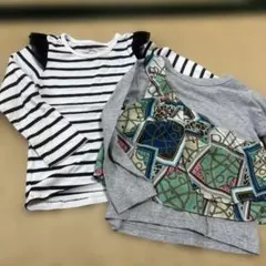 110 おしゃれカットソー 2点セット 女の子 長袖