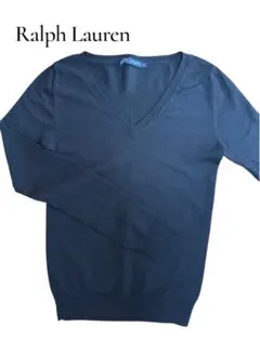 Ralph Lauren 黒 Vネックセーター　S〜M向け