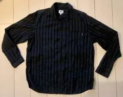 【90s〜】USA製 old stussy ストライプシャツ ブラック XL
