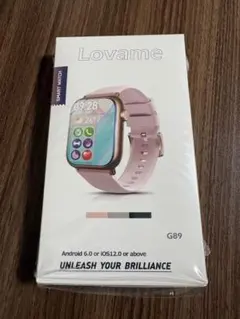 Lovame G89 スマートウォッチ ピンク