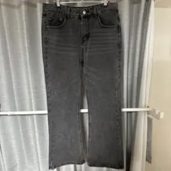 最終価格‼️美品‼️ブラックグレーフレアデニムXLロングデニム美尻美脚デニム