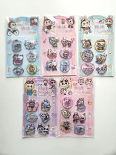 ラブブ水シール5枚セットB