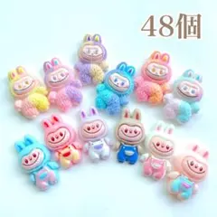 No.3426/クマ うさぎ 猫 パーツチャーム ハンドメイド レジン - メルカリ