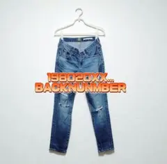 BACK NUMBER　太ももカット　ストレート　デニム　パンツ　27インチのサムネイル