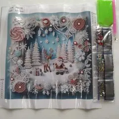 ①ダイヤモンドアートキット　クリスマス　30×30